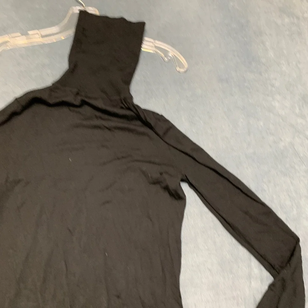 J.Crew Sweater Mens Small Black Turtle Neck Long Sleeve Casual Fit Ribbed Hem